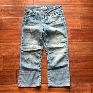 Vintage Paris Blues Distressed Skinny Crop Jeans Size 1 Juniors